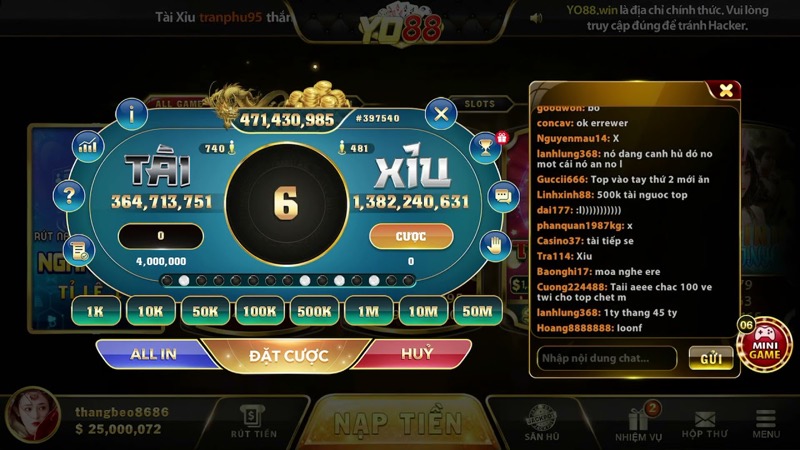 Những tính năng giúp cổng game Yo88